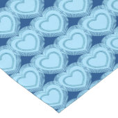 Moderne Abstracte harten - Sky Blue en Cobalt Korte Tafelloper (Hoek)