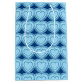 Moderne Abstracte harten - Sky Blue en Cobalt Medium Cadeauzakje (Voorkant)