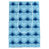 Moderne Abstracte harten - Sky Blue en Cobalt Medium Cadeauzakje (Achterkant)
