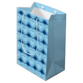 Moderne Abstracte harten - Sky Blue en Cobalt Medium Cadeauzakje (Achterkant Gekanteld)