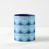 Moderne Abstracte harten - Sky Blue en Cobalt Mok (Midden)