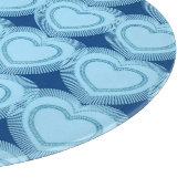 Moderne Abstracte harten - Sky Blue en Cobalt Snijplank (Hoek)