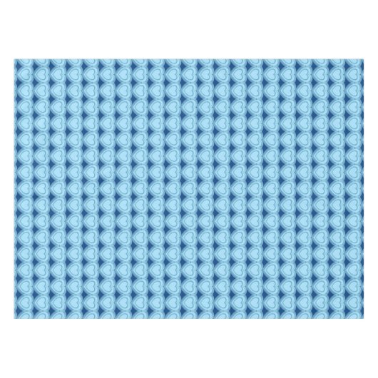 Moderne Abstracte harten - Sky Blue en Cobalt Tafelkleed (Voorkant (Horizontaal))