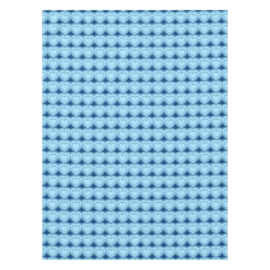 Moderne Abstracte harten - Sky Blue en Cobalt Tafelkleed (Voorkant)