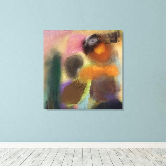 Moderne Abstracte hedendaagse kunst Canvas Afdruk (Insitu (Houten vloer))