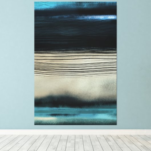 Moderne, Abstracte, hedendaagse kustkunst Canvas Afdruk (Insitu (Houten vloer))