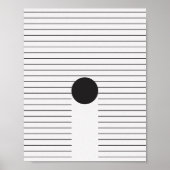 Moderne Abstracte Hedendaagse Minimalistische Kuns Poster (Voorkant)
