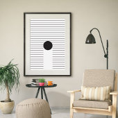 Moderne Abstracte hedendaagse minimumkunst Poster