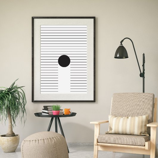 Moderne Abstracte hedendaagse minimumkunst Poster