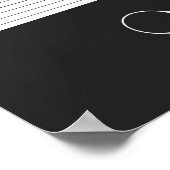 Moderne Abstracte hedendaagse zwarte kunst Poster (Hoek)