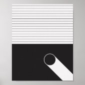 Moderne Abstracte hedendaagse zwarte kunst Poster (Voorkant)