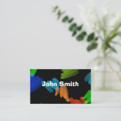 moderne abstracte helderverfslag, aangepast visitekaartje (Staand voorkant)