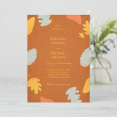 Moderne Abstracte Herfst Kleurrijk Kaart (Staand voorkant)