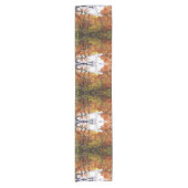 Moderne Abstracte Herfstbladeren/Bomen Tafel Runne Korte Tafelloper (Voorkant)