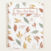 Moderne Abstracte Herfstbladeren Minimalistische B Planner (Voorkant)