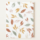 Moderne Abstracte Herfstbladeren Minimalistische B Planner (Achterkant)