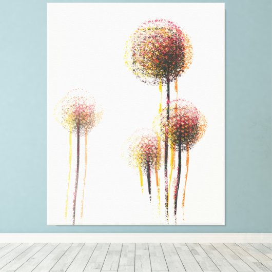 Moderne Abstracte herfstbomen #2 Canvas Afdruk (Insitu (Houten vloer))