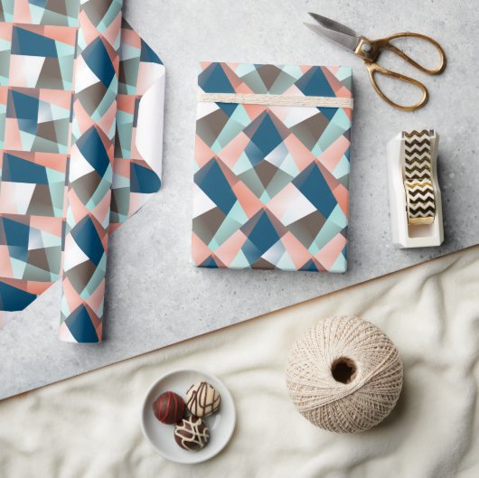 Moderne Abstracte heupgeometrische mozaïekkunst Cadeaupapier (Crafts)