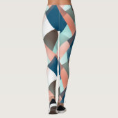 Moderne Abstracte heupgeometrische mozaïekkunst Leggings (Achterkant)