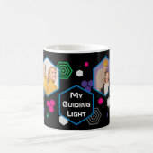 Moderne Abstracte Hexagon Fotocollage Vaderdag Koffiemok (Center)