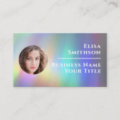 Moderne Abstracte Holografische Rainbow - aangepas Visitekaartje (Voorkant)