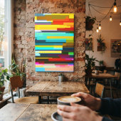 Moderne Abstracte Horizonten Kleurrijke Geometrisc Canvas Afdruk