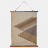 Moderne Abstracte Houten Kunst Set Hangend Wandkleed (Voorkant)