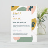 Moderne Abstracte huwelijken vieren later huwelijk Kaart (Staand voorkant)