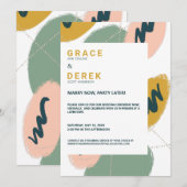 Moderne Abstracte huwelijken vieren later huwelijk Kaart (Voorkant / Achterkant)