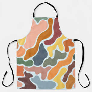 Moderne, abstracte illustratie in oortige tonen. schort