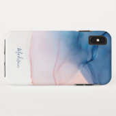 Moderne Abstracte inktwassing met naam Case-Mate iPhone Case (Achterkant (horizontaal))