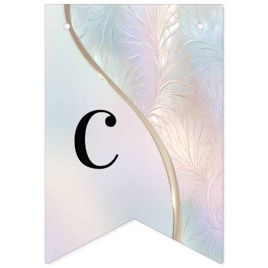 Moderne Abstracte Iridescente Slagflag Vlaggetjes (Eerste vlag)