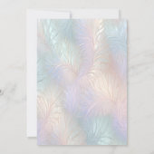 Moderne Abstracte Iridescente Verlovingsring Kaart (Achterkant)