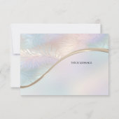 Moderne Abstracte Iriserende Bedankkaart (Achterkant)