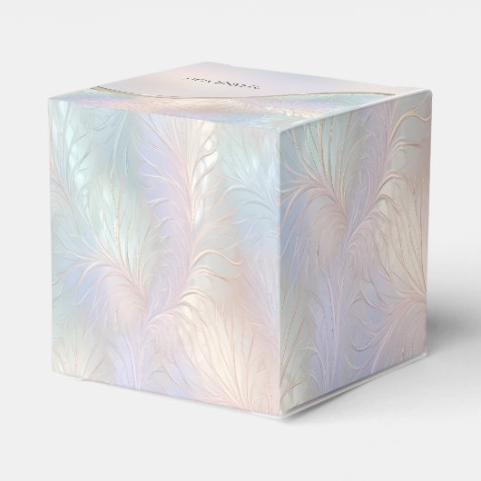 Moderne Abstracte iriserende gunst box Bedankdoosjes (Achterkant)