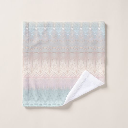 Moderne Abstracte iriserende handdoek set (Wasdoekje)