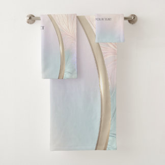 Moderne Abstracte iriserende handdoek set