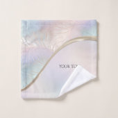 Moderne Abstracte iriserende handdoek set (Wasdoekje)