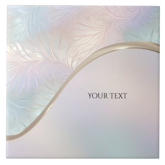 Moderne Abstracte iriserende keramische Tegel Tegeltje (Voorkant)