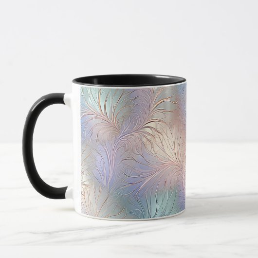 Moderne Abstracte Iriserende Koffiemok Mok (Links)