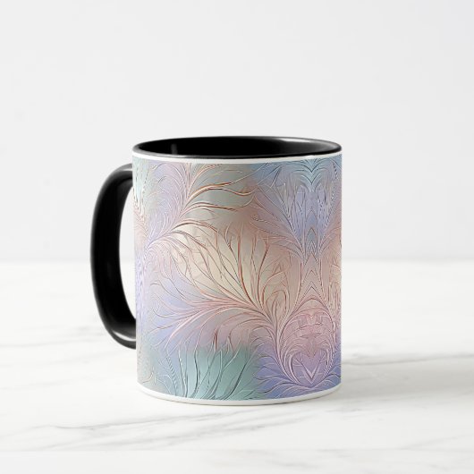 Moderne Abstracte Iriserende Koffiemok Mok (Voorkant links)
