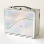 Moderne Abstracte iriserende metalen lunchbox (Voorkant)