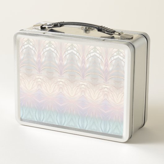 Moderne Abstracte iriserende metalen lunchbox (Achterkant)