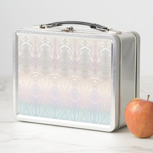 Moderne Abstracte iriserende metalen lunchbox (In situ)