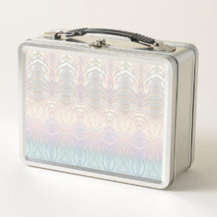 Moderne Abstracte iriserende metalen lunchbox