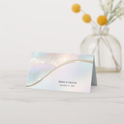 Moderne Abstracte iriserende plaatskaart Plaatskaartje (Achterkant)