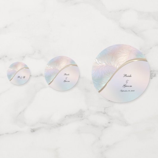 Moderne Abstracte iriserende tafel Confetti (Voorkanten)