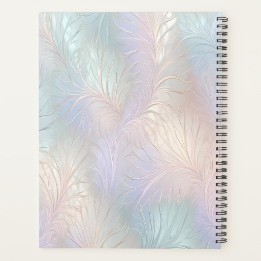 Moderne Abstracte Iriserende Trouwplanner Planner (Achterkant)