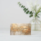 Moderne Abstracte Ivoor Gold Glitter Professional Visitekaartje (Staand voorkant)