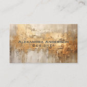 Moderne Abstracte Ivoor Gold Glitter Professional Visitekaartje (Voorkant)
